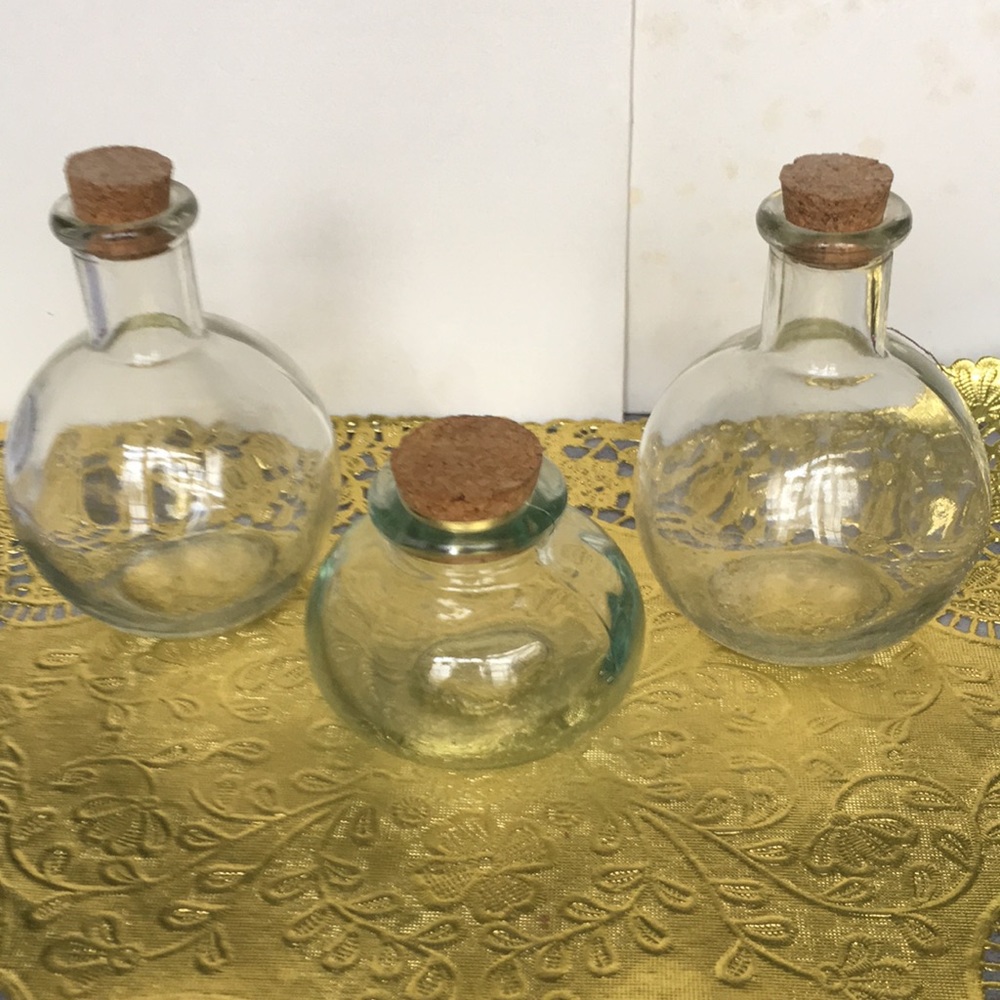 Glass Spell Jars/ Storage Jars with lids